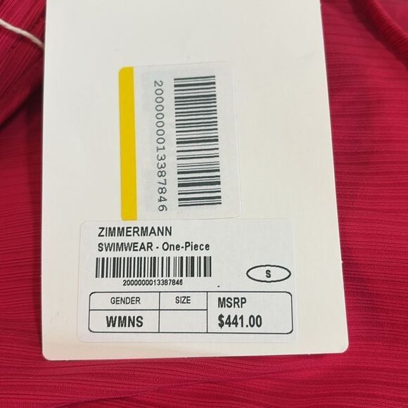 Zimmerman Ribbed One Piece swimsuit $441.00 size Small NWT - Picture 4 of 6